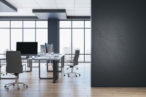 clean minimalist design office space